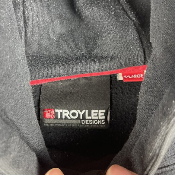 Y2K Men XL Troy Lee Designs Blk Motocross Pullover Hoodie Speed Equipement Read* - Picture 8 of 16